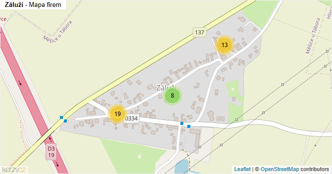 Záluží - mapa firem