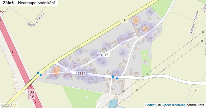 Záluží - mapa podnikání