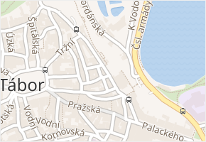 Žižkova v obci Tábor - mapa ulice