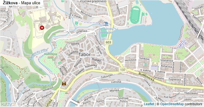 Žižkova - mapa ulice
