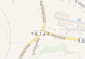 Karlštejnská v obci Tachlovice - mapa ulice