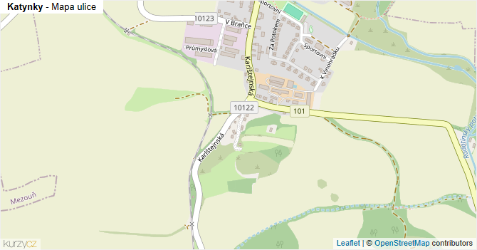 Katynky - mapa ulice