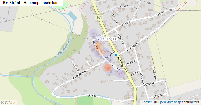 Ke Stráni - mapa podnikání