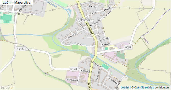 Luční - mapa ulice
