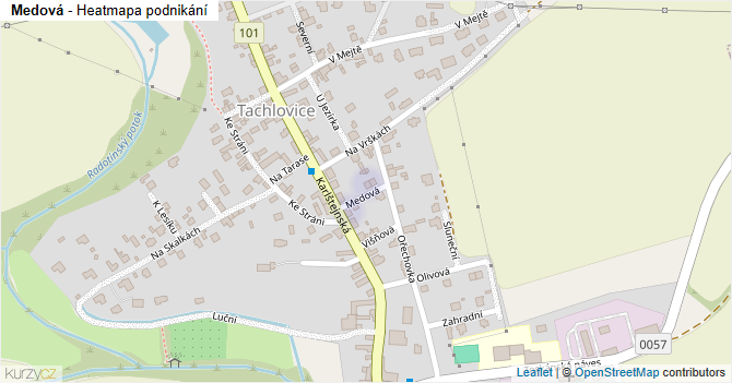 Medová - mapa podnikání
