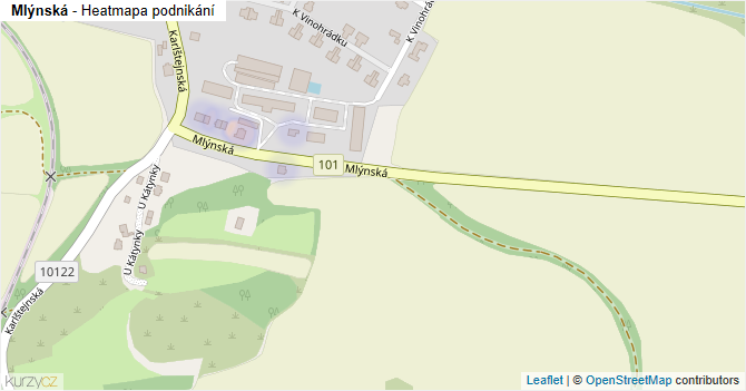 Mlýnská - mapa podnikání