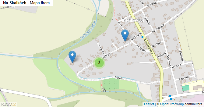 Na Skalkách - mapa firem