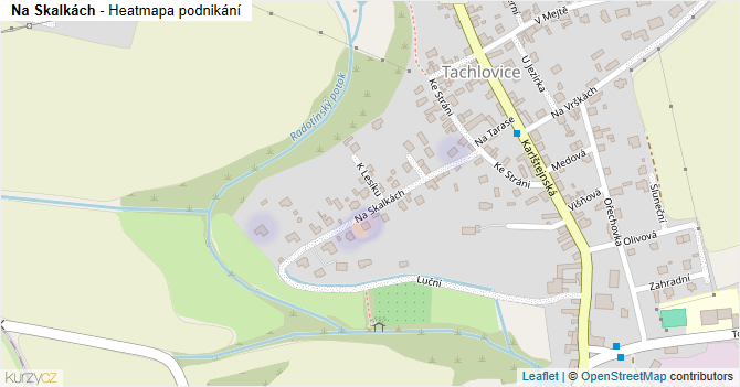 Na Skalkách - mapa podnikání