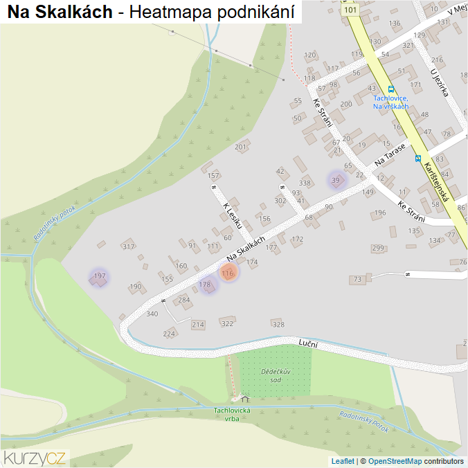 Mapa Na Skalkách - Firmy v ulici.