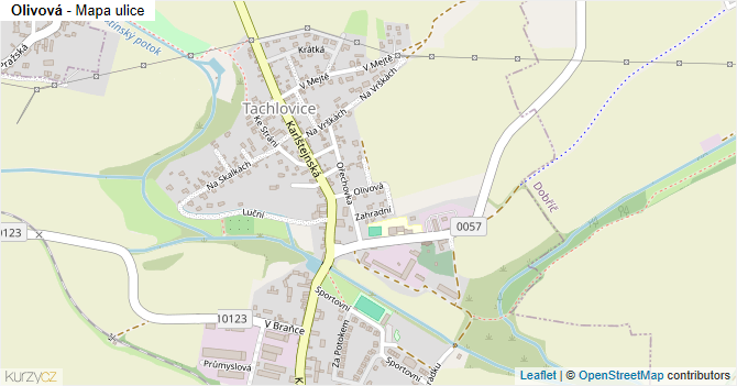 Olivová - mapa ulice