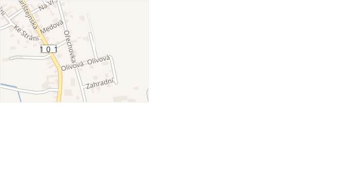 Ořechovka v obci Tachlovice - mapa ulice