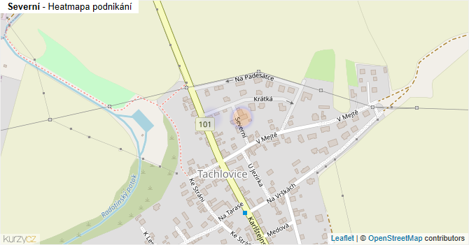 Severní - mapa podnikání