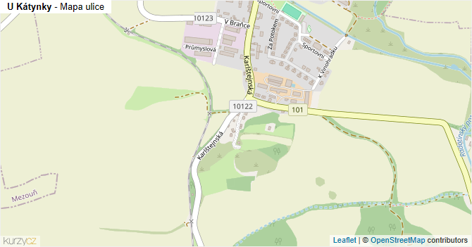 U Kátynky - mapa ulice