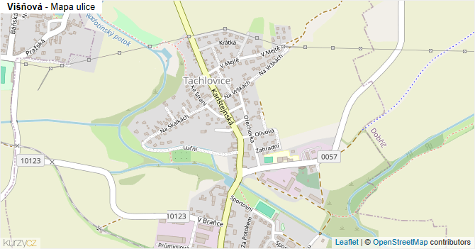 Višňová - mapa ulice