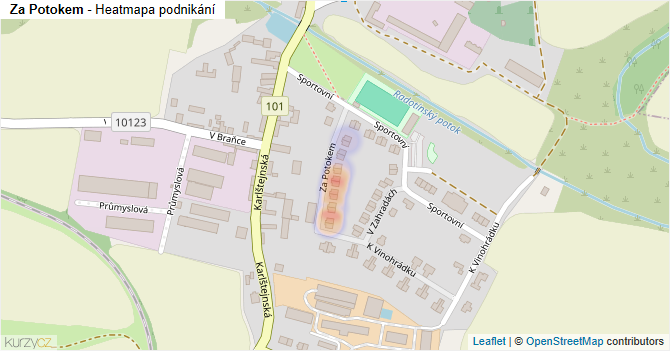 Za Potokem - mapa podnikání
