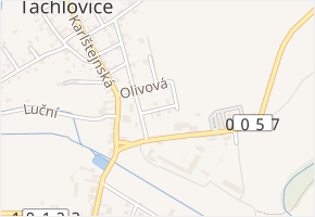 Zahradní v obci Tachlovice - mapa ulice