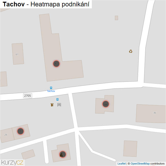 Mapa Tachov - Firmy v obci.