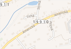 Americká v obci Tachov - mapa ulice