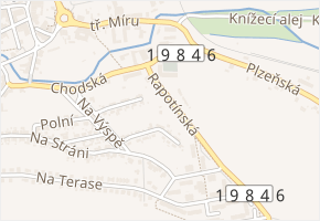 Rapotínská v obci Tachov - mapa ulice