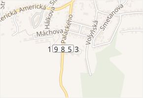 Sládkova v obci Tachov - mapa ulice