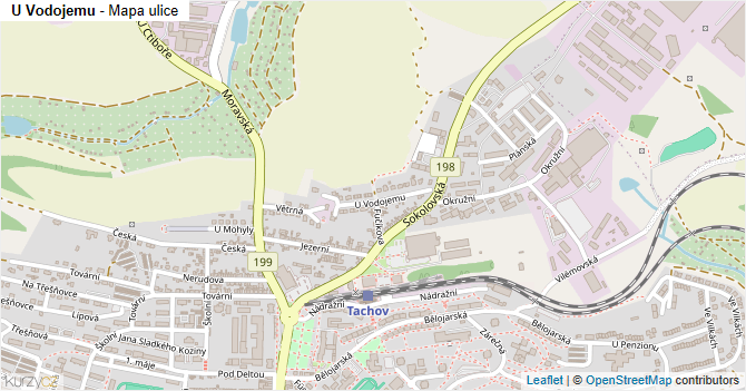 U Vodojemu - mapa ulice