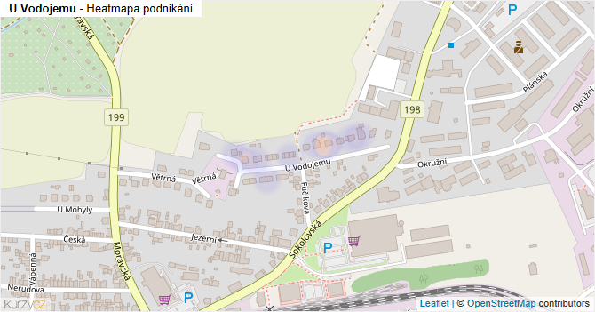 U Vodojemu - mapa podnikání