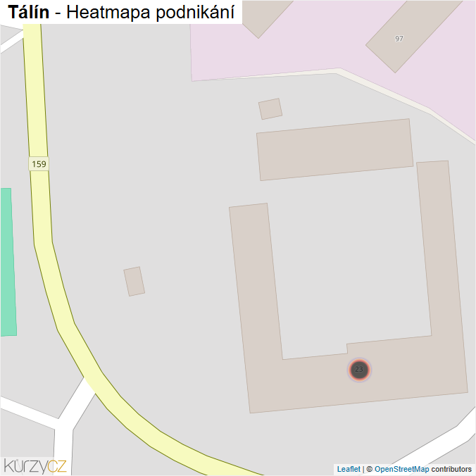 Mapa Tálín - Firmy v obci.