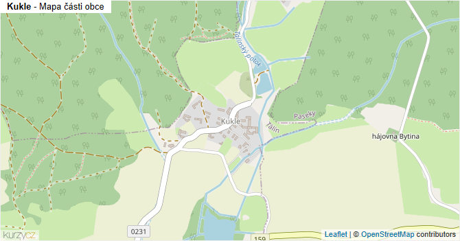 Kukle - mapa části obce