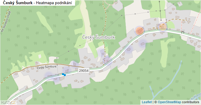 Český Šumburk - mapa ulice
