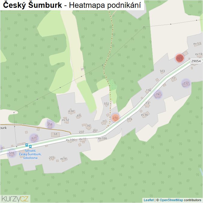 Mapa Český Šumburk - Firmy v ulici.