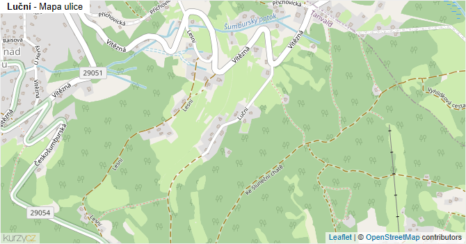 Luční - mapa ulice