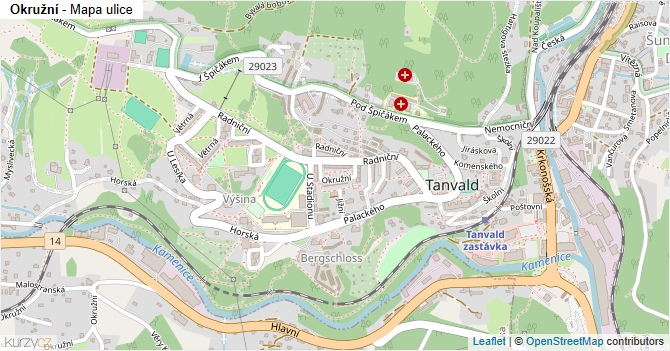 Okružní - mapa ulice