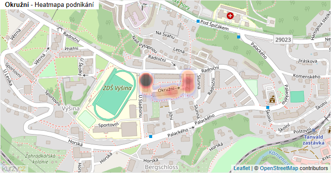 Okružní - mapa podnikání