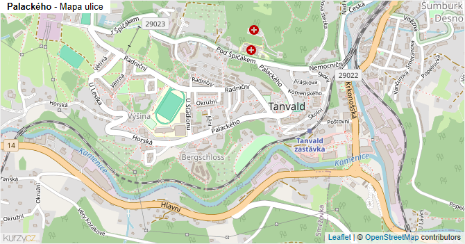 Palackého - mapa ulice