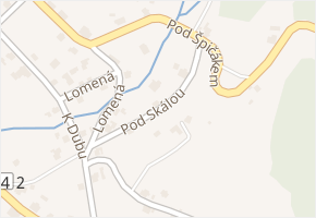 Pod Skálou v obci Tanvald - mapa ulice