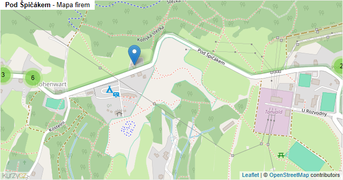 Pod Špičákem - mapa firem