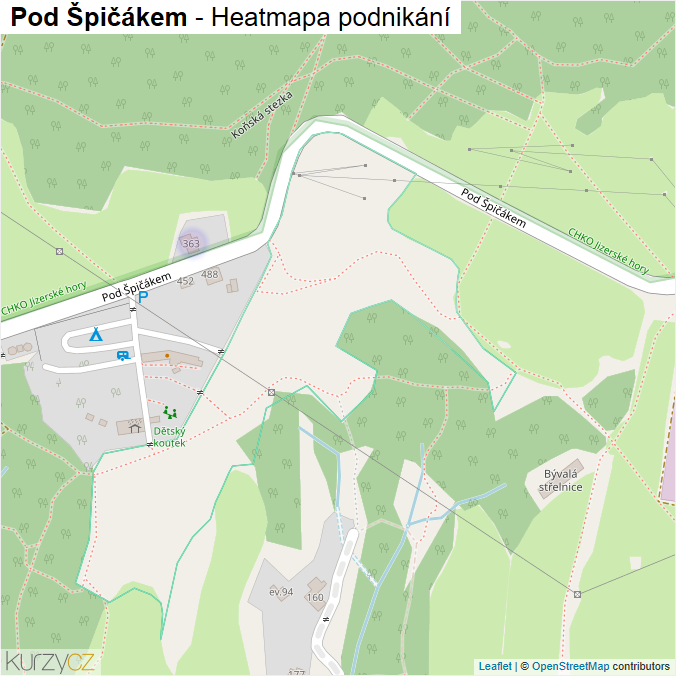 Mapa Pod Špičákem - Firmy v ulici.