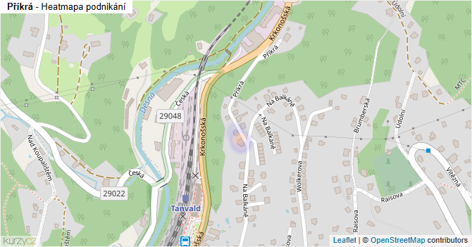 Příkrá - mapa podnikání