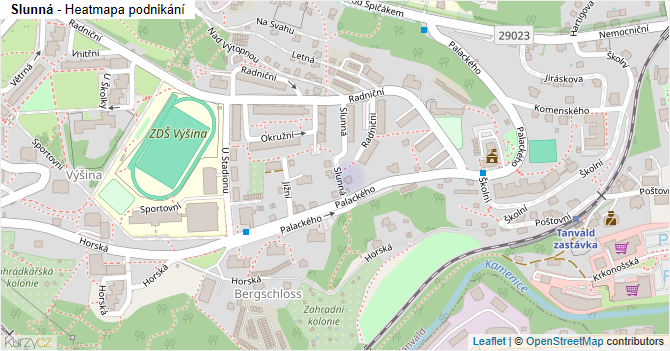 Slunná - mapa podnikání