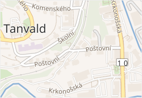 Tanvald v obci Tanvald - mapa části obce