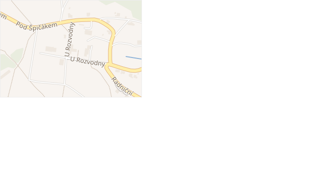 U Rozvodny v obci Tanvald - mapa ulice