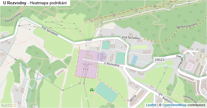 U Rozvodny - mapa podnikání
