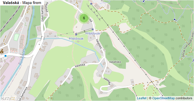 Valašská - mapa firem