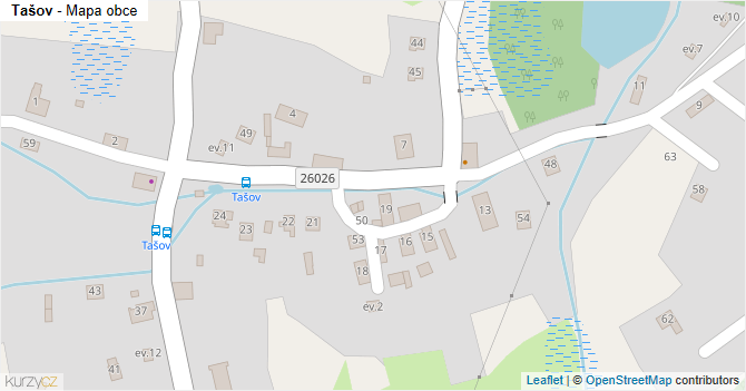 Tašov - mapa obce