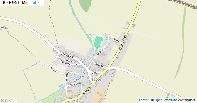 Ke Hřišti - mapa ulice
