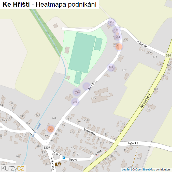 Mapa Ke Hřišti - Firmy v ulici.