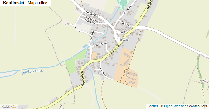 Kouřimská - mapa ulice