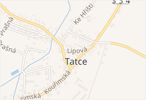Lipová v obci Tatce - mapa ulice