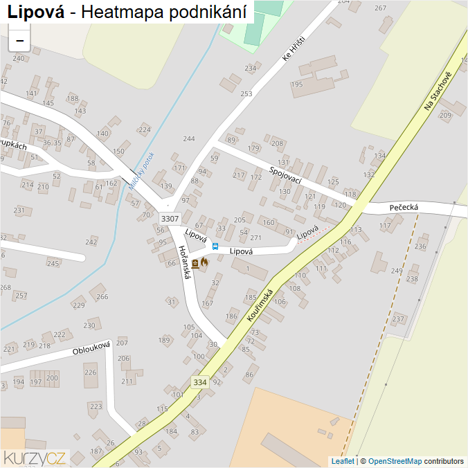 Mapa Lipová - Firmy v ulici.