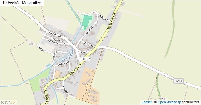Pečecká - mapa ulice